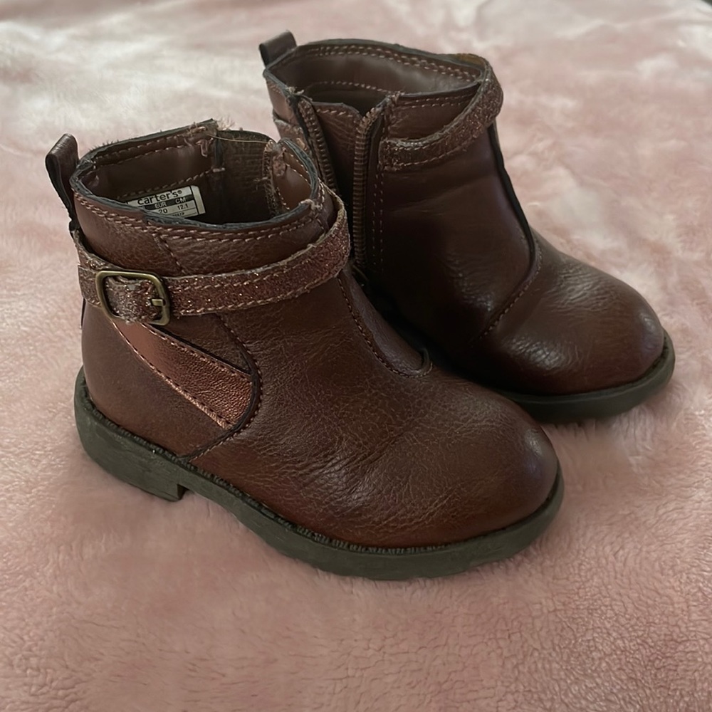Simple Joys by Carter's Girls' Darcy Fashion Boot, Brown, Size 5